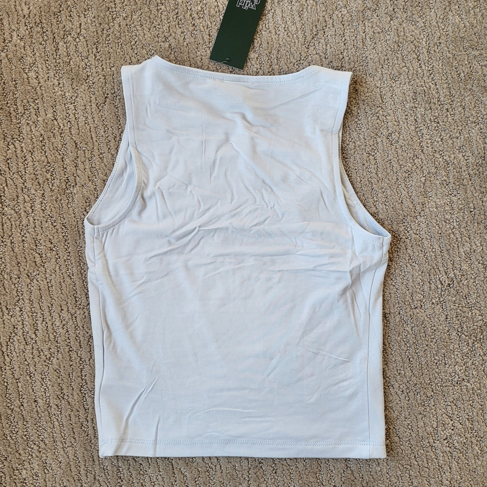 Women’s Asymmetrical Neck Tank Top – Wild Fable – Light Blue – Size XS – NWT - Picture 9 of 9